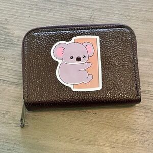 Brown Koala Card Holder Wallet